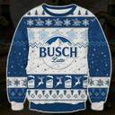 Busch Latte Ugly Christmas Sweater Surprise Gift For Beer Lovers