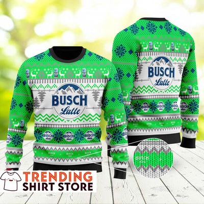 Busch Latte Beer Ugly Christmas Sweater Green Christmas All Over Print Busch Latte Beer Ugly Christmas Sweater Green Christmas All Over Print