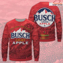 Busch Light Ugly Christmas Sweater How About Them Apples