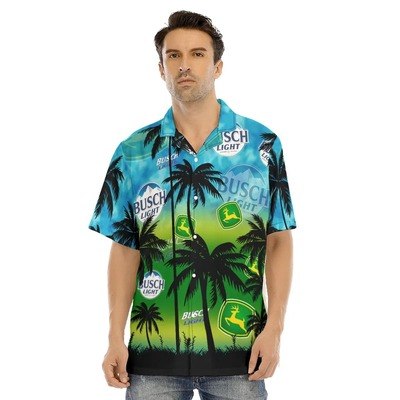 John Deere Busch Light For The Farmers Palm Tree Island Hawaiian Shirt John Deere Busch Light For The Farmers Palm Tree Island Hawaiian Shirt