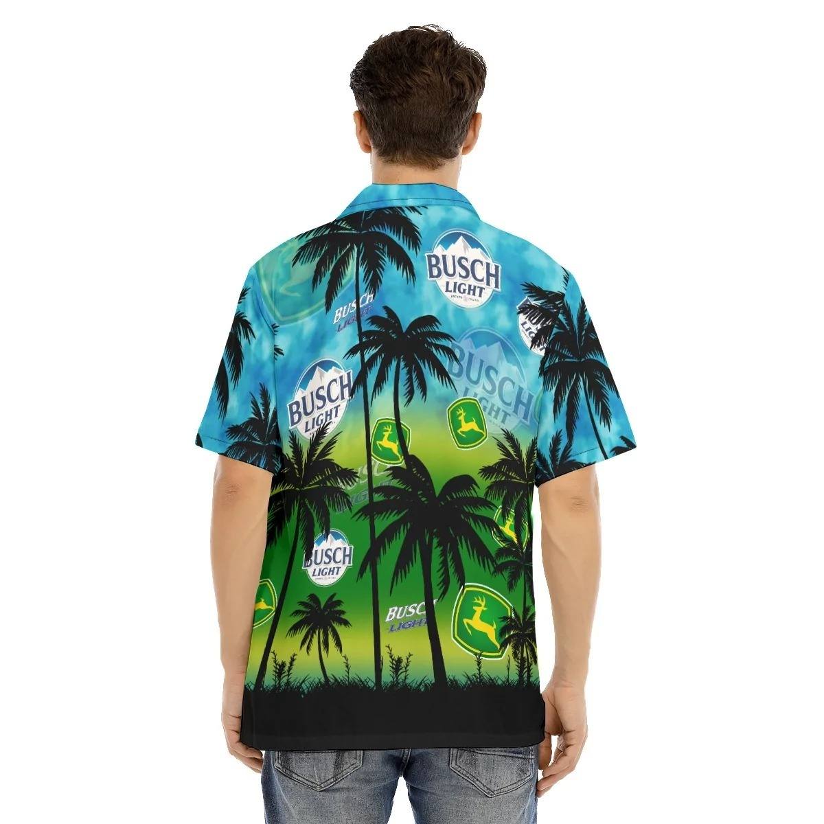 John Deere Busch Light For The Farmers Palm Tree Island Hawaiian Shirt John Deere Busch Light For The Farmers Palm Tree Island Hawaiian Shirt