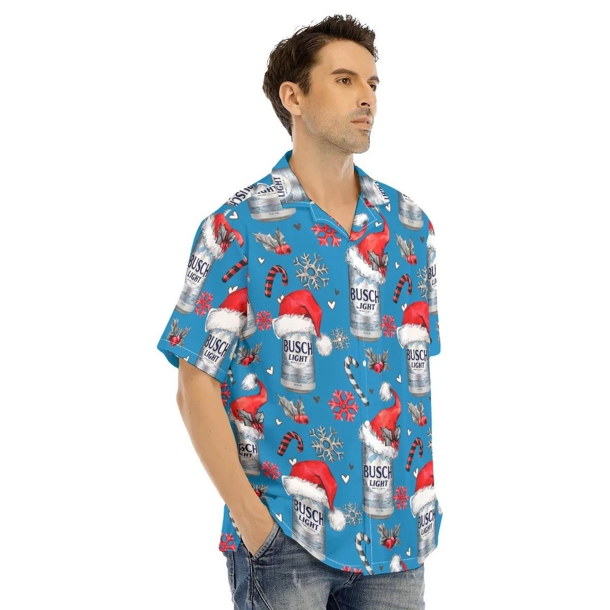 Busch Light Hawaiian Shirt Christmas Candy Gift For Beach Lovers Busch Light Hawaiian Shirt Christmas Candy Gift For Beach Lovers