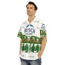 Busch Light John Deere Hawaiian Shirt Pineapples Tropical Leaves Busch Light John Deere Hawaiian Shirt Pineapples Tropical Leaves