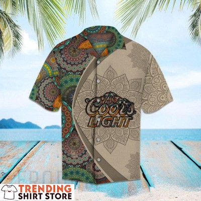 Vintage Coors Light Hawaiian Shirt Mandala Flowers Pattern Beach Lovers Gift Vintage Coors Light Hawaiian Shirt Mandala Flowers Pattern Beach Lovers Gift
