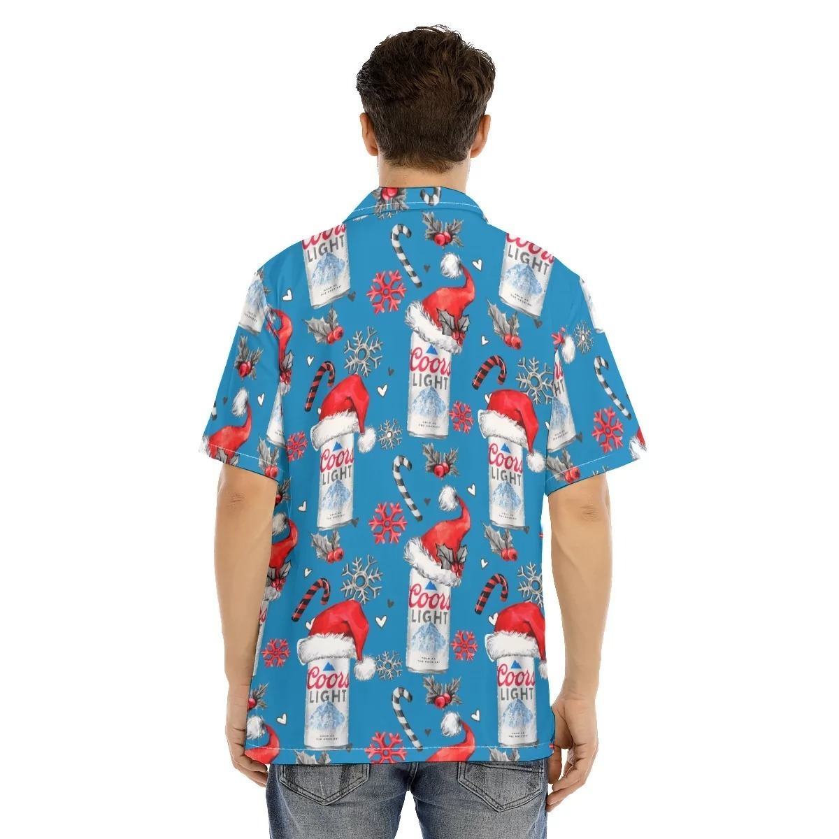 Santa Hats Coors Light Hawaiian Shirt Christmas Candy Gift For Beer Lovers Santa Hats Coors Light Hawaiian Shirt Christmas Candy Gift For Beer Lovers