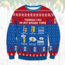 Funny Things I Do In My Spare Time Coors Light Ugly Christmas Sweater Funny Things I Do In My Spare Time Coors Light Ugly Christmas Sweater