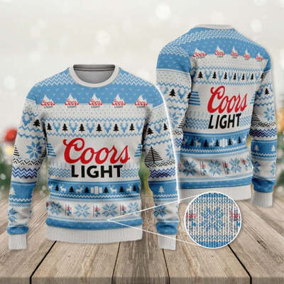 Classic Bright Coors Light Ugly Christmas Sweater Classic Bright Coors Light Ugly Christmas Sweater