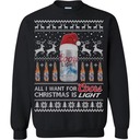 All I Want For Christmas Is Coors Light Ugly Christmas Sweater Santa Hat All I Want For Christmas Is Coors Light Ugly Christmas Sweater Santa Hat