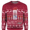 All I Want For Christmas Is Coors Light Ugly Christmas Sweater Red And White All I Want For Christmas Is Coors Light Ugly Christmas Sweater Red And White