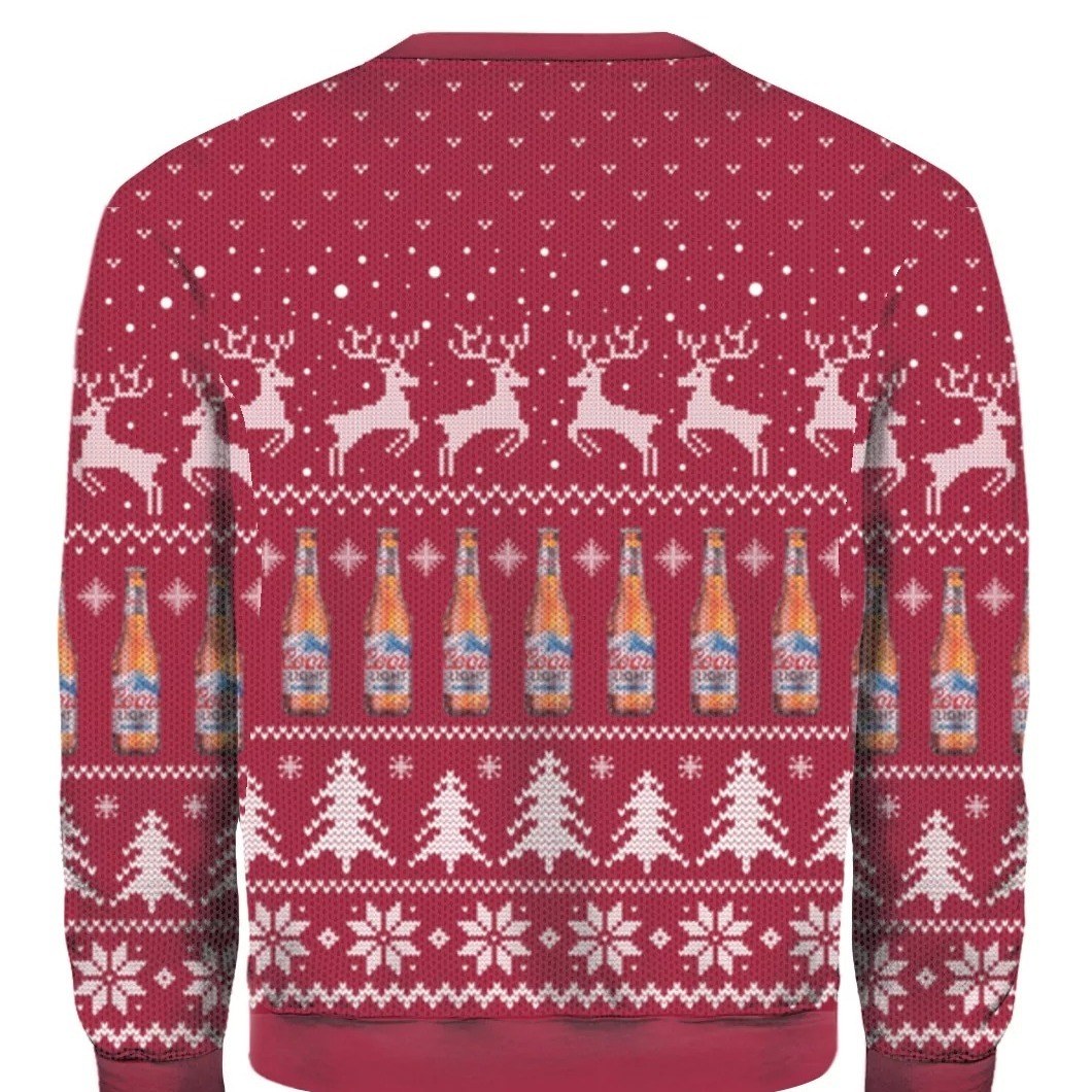 All I Want For Christmas Is Coors Light Ugly Christmas Sweater Red And White All I Want For Christmas Is Coors Light Ugly Christmas Sweater Red And White