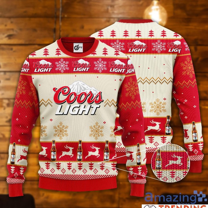 Coors Light Ugly Christmas Sweater Cool Red And White Xmas Beer Lovers Gift Coors Light Ugly Christmas Sweater Cool Red And White Xmas Beer Lovers Gift