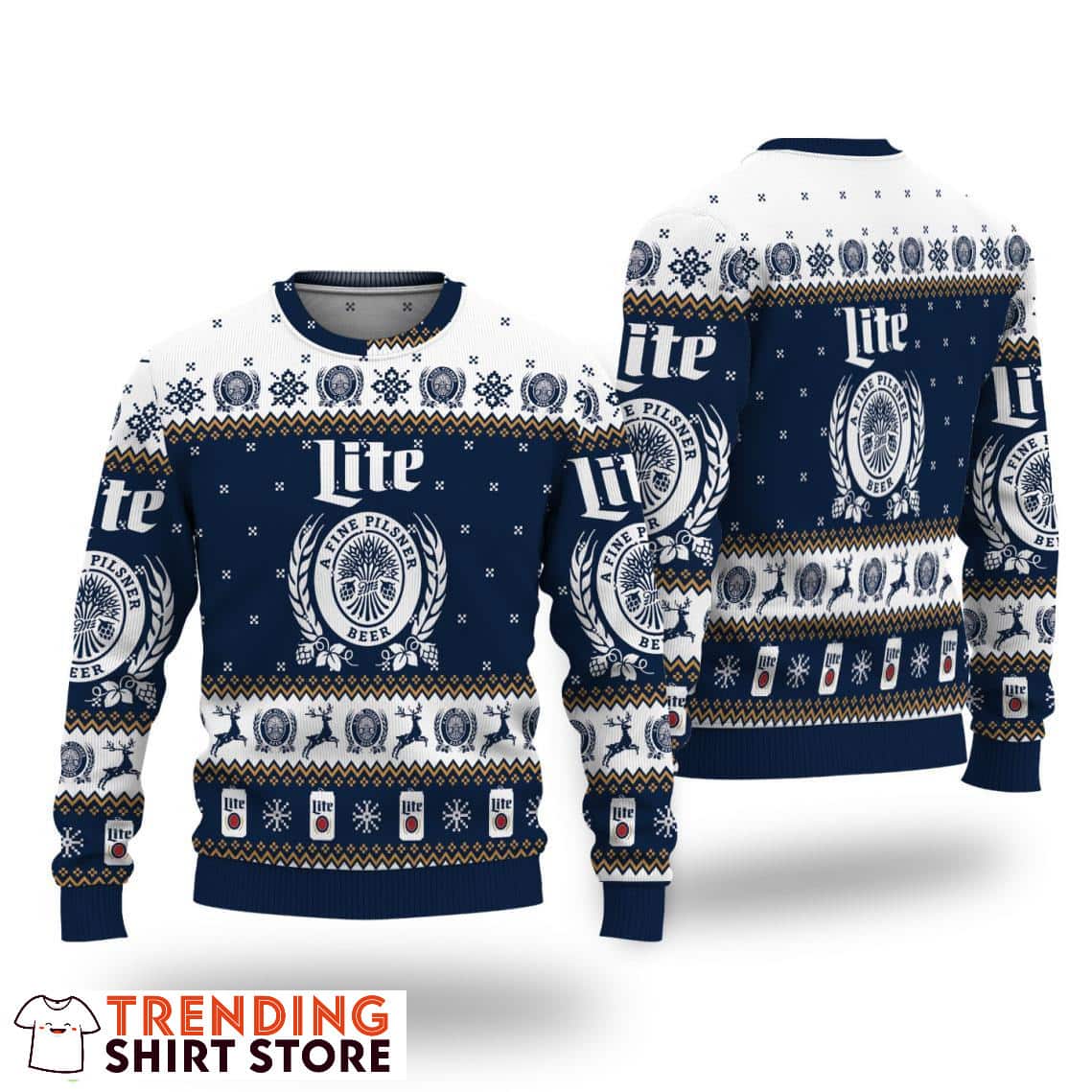 Miller Lite Ugly Christmas Sweater A Fine Pilsner Beer For Beer Drinkers Miller Lite Ugly Christmas Sweater A Fine Pilsner Beer For Beer Drinkers