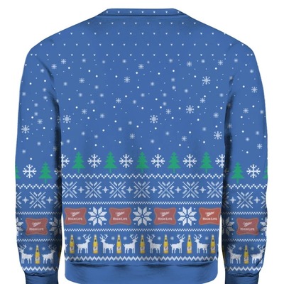 Miller High Life Ugly Christmas Sweater Lady In The Moon Christmas Gift