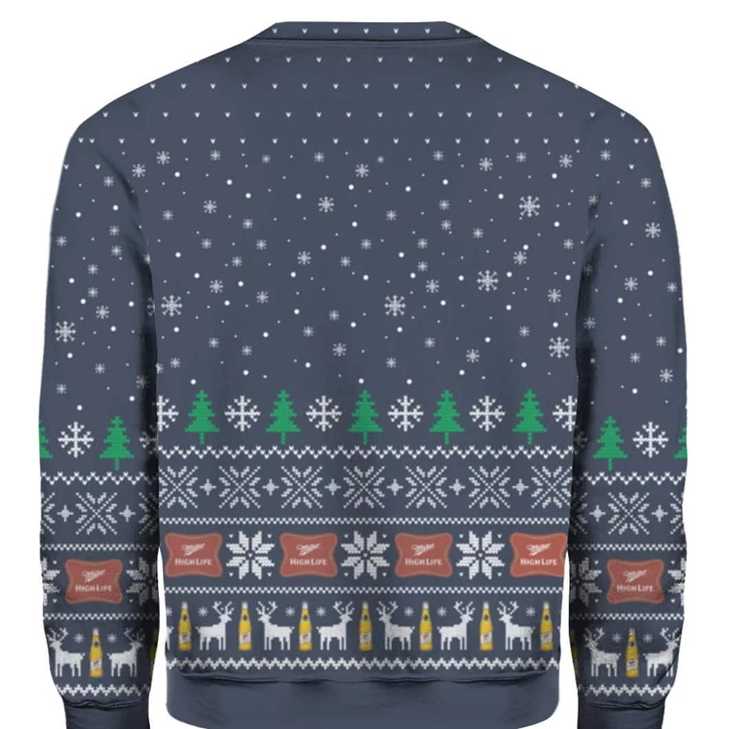 Girl In The Moon Miller High Life Ugly Christmas Sweater Christmas Gift Girl In The Moon Miller High Life Ugly Christmas Sweater Christmas Gift