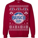Red Busch Latte Ugly Christmas Sweater Gift For Beer Lovers