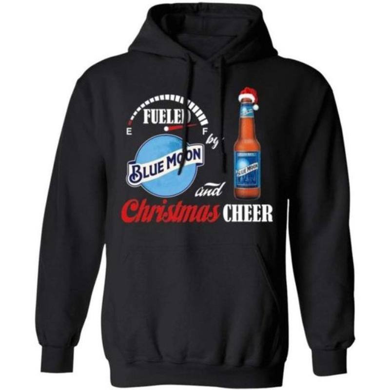 Fueled By Blue Moon Beer And Christmas Cheer Hoodie