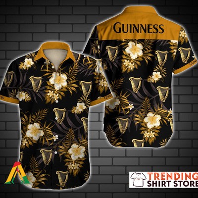 Guinness Hawaiian Shirt Tropical Flora For Beer Drinkers Guinness Hawaiian Shirt Tropical Flora For Beer Drinkers