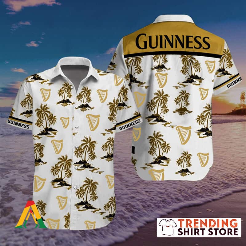 Guinness Hawaiian Shirt Tropical Palm Trees Islands Guinness Hawaiian Shirt Tropical Palm Trees Islands
