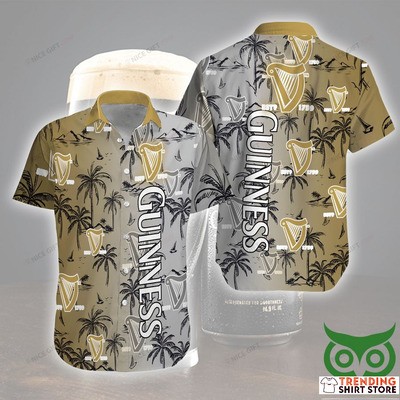 Guinness Hawaiian Shirt Tropical Coconut Palm Trees Guinness Hawaiian Shirt Tropical Coconut Palm Trees