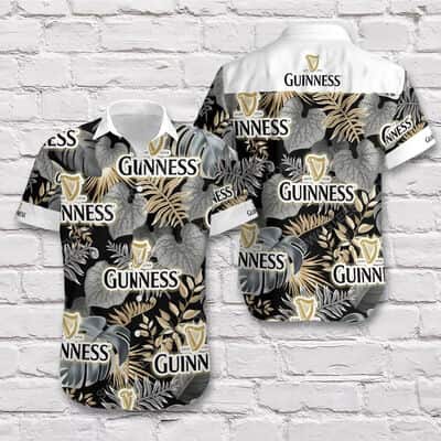 Guinness Beer Hawaiian Shirt Tropical Leaves For Beach Lovers Guinness Beer Hawaiian Shirt Tropical Leaves For Beach Lovers