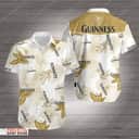 Guinness Beer Hawaiian Shirt Leaves Pattern Beach Lovers Gift