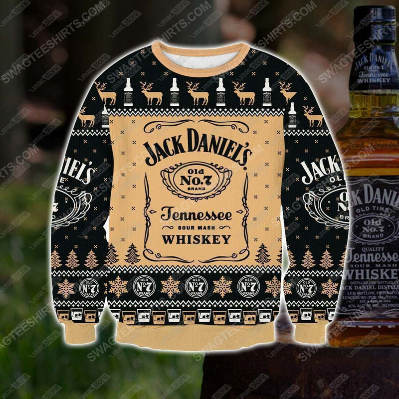 Vintage Jack Daniels Ugly Christmas Sweater Tennessee Sour Mash Whiskey Vintage Jack Daniels Ugly Christmas Sweater Tennessee Sour Mash Whiskey