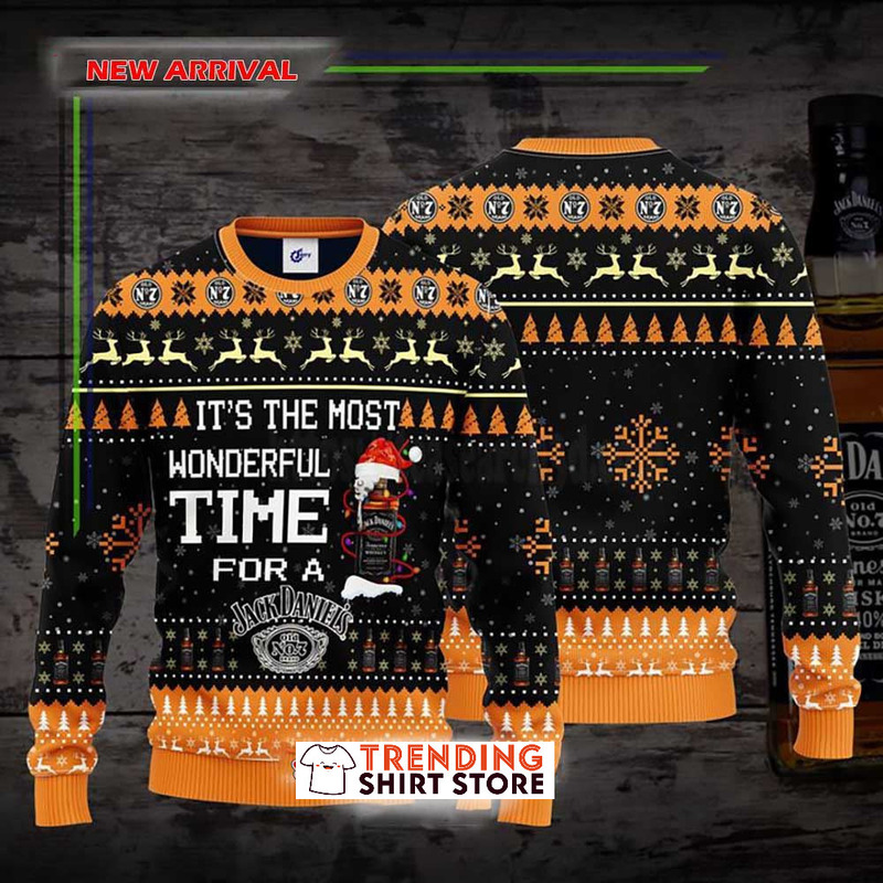 It's The Most Wonderful Time For A Jack Daniels Ugly Christmas Sweater It's The Most Wonderful Time For A Jack Daniels Ugly Christmas Sweater