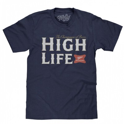 Miller High Life Logo T-Shirt The Champion Of Beers Miller High Life Logo T-Shirt The Champion Of Beers