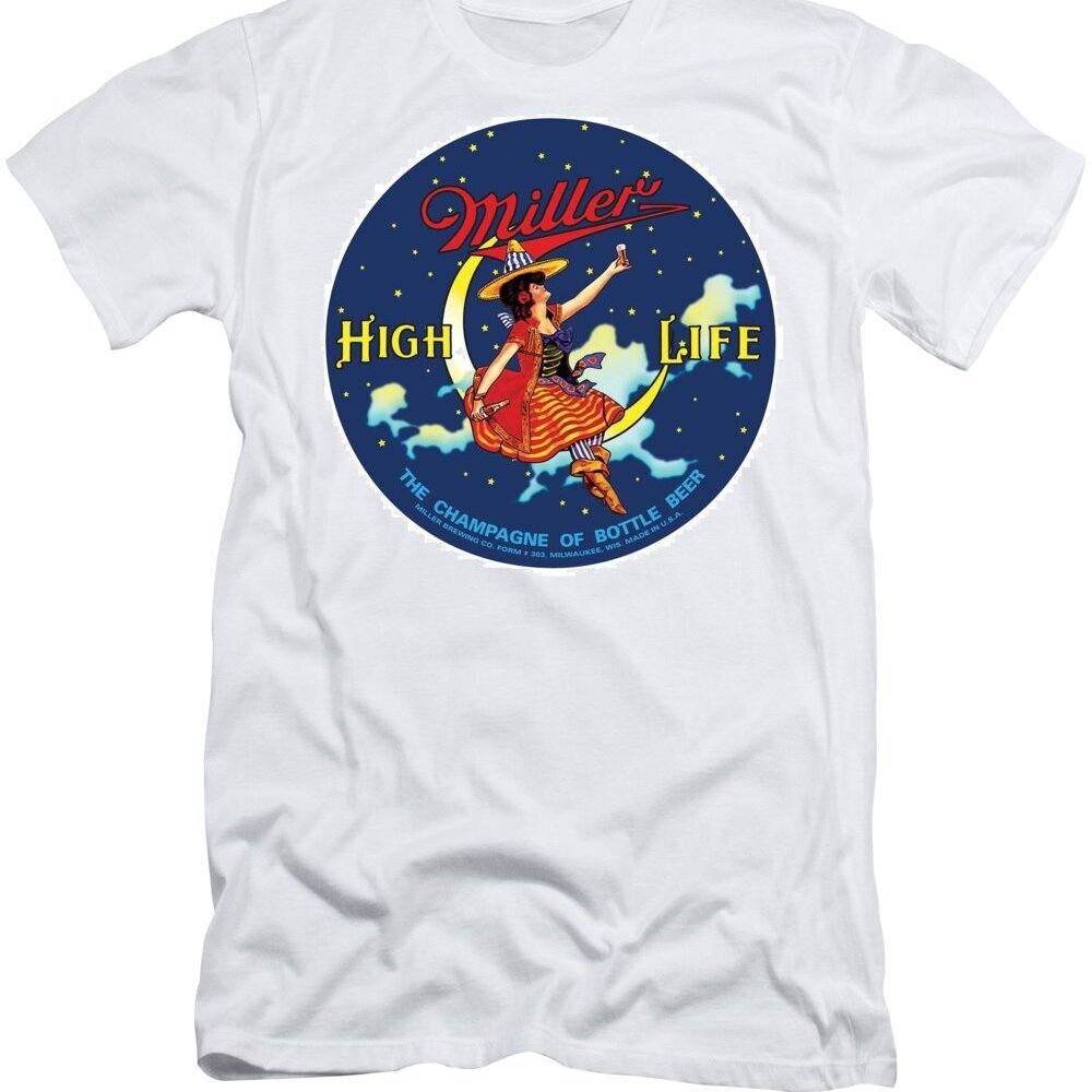 Miller High Life T-Shirt Girl In The Moon The Champion Of Bottle Beers Miller High Life T-Shirt Girl In The Moon The Champion Of Bottle Beers