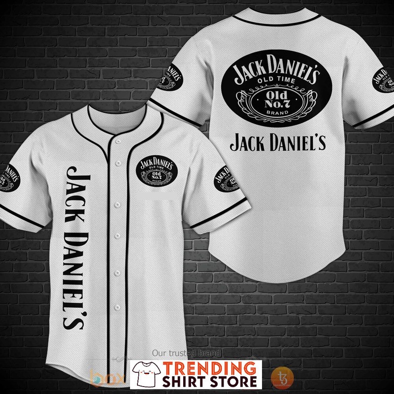 Jack Daniels Tennessee Whiskey Old No 7 Brand Baseball Jersey Jack Daniels Tennessee Whiskey Old No 7 Brand Baseball Jersey