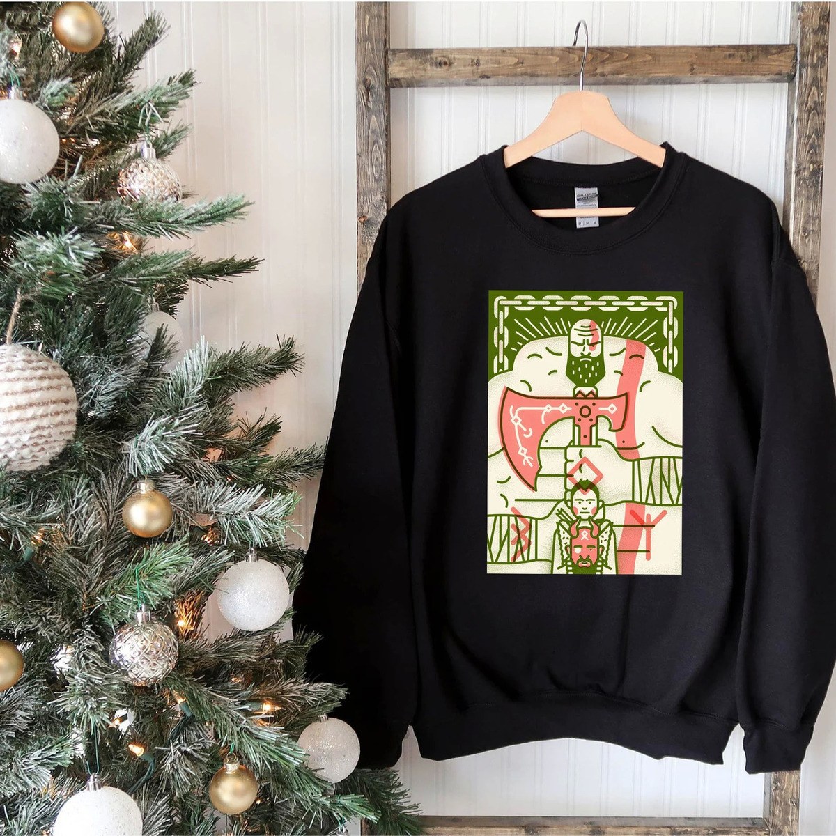 God Of War Ragnarök Kratos And Atreus Retro Vintage T-Shirt God Of War Ragnarök Kratos And Atreus Retro Vintage T-Shirt