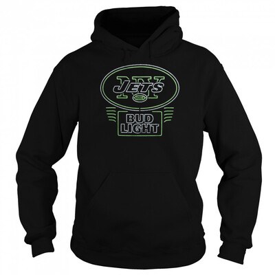 Bud Light Hoodie Green Neon New York Jets NFL Bud Light Hoodie Green Neon New York Jets NFL