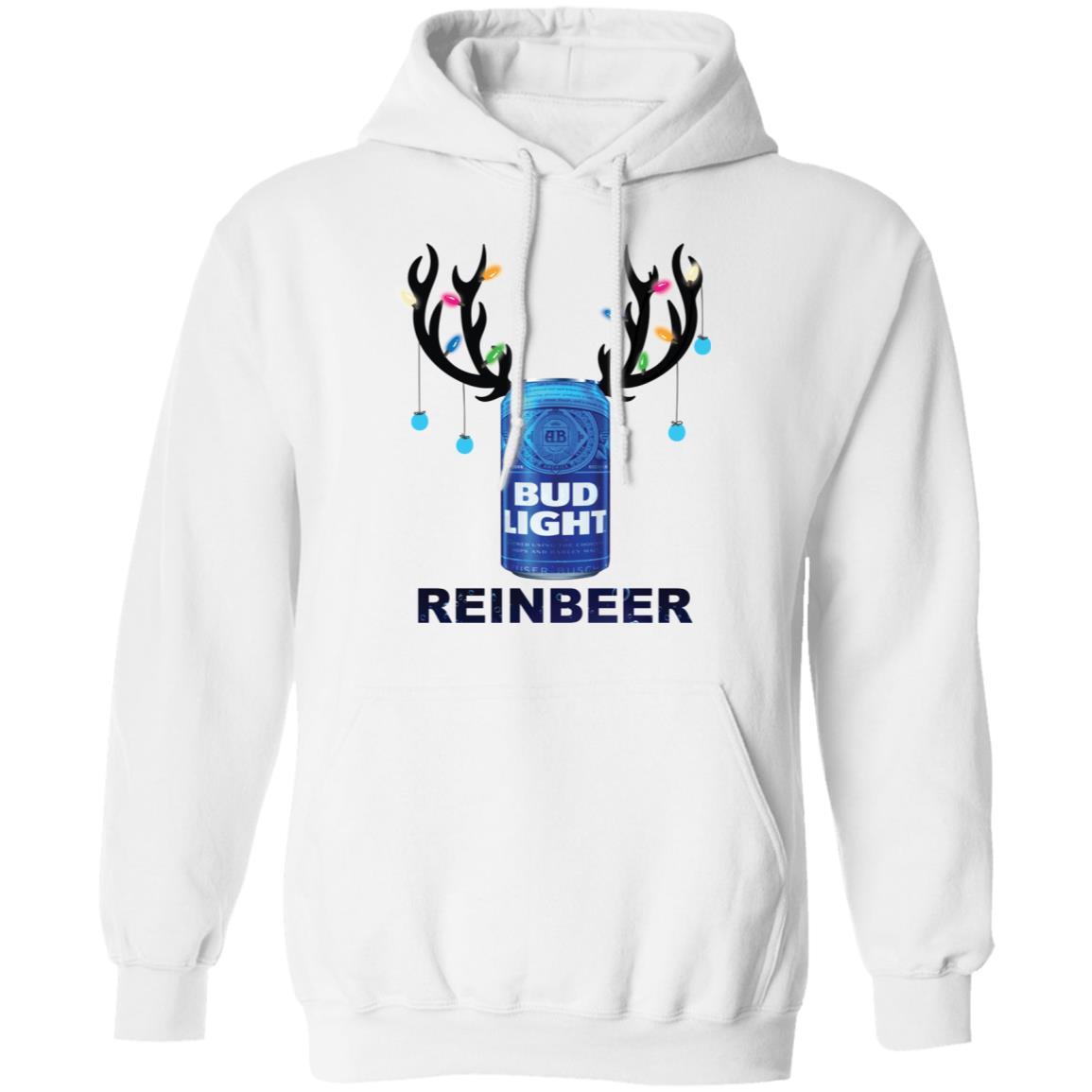 Funny Bud Light Hoodie Reinbeer Christmas Gift For Beer Lovers