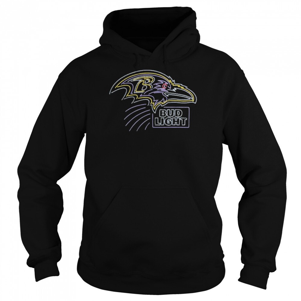 Bud Light Hoodie Yellow Neon Baltimore Ravens NFL