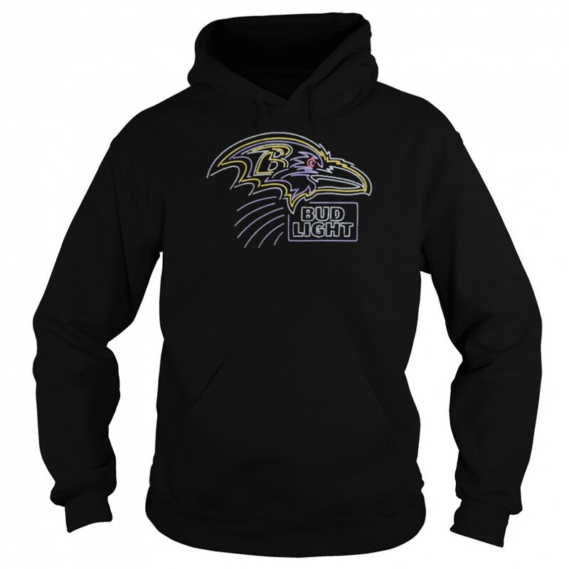 Bud Light Hoodie Yellow Neon Baltimore Ravens NFL Bud Light Hoodie Yellow Neon Baltimore Ravens NFL