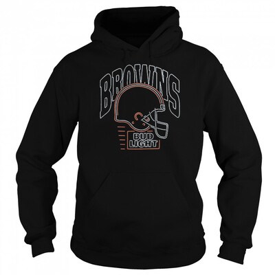 Orange And White Neon Cleveland Browns NFL Bud Light Hoodie Orange And White Neon Cleveland Browns NFL Bud Light Hoodie
