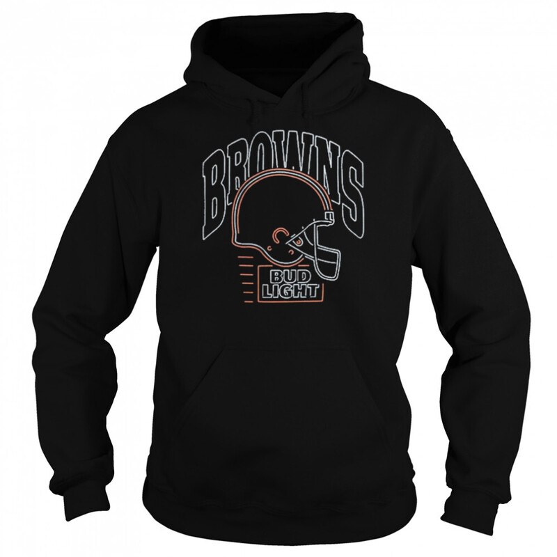 Orange And White Neon Cleveland Browns NFL Bud Light Hoodie Orange And White Neon Cleveland Browns NFL Bud Light Hoodie