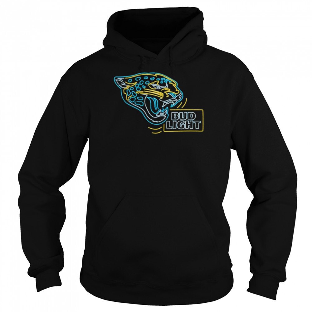 Blue And Yellow Neon Jacksonville Jaguars NFL Bud Light Hoodie