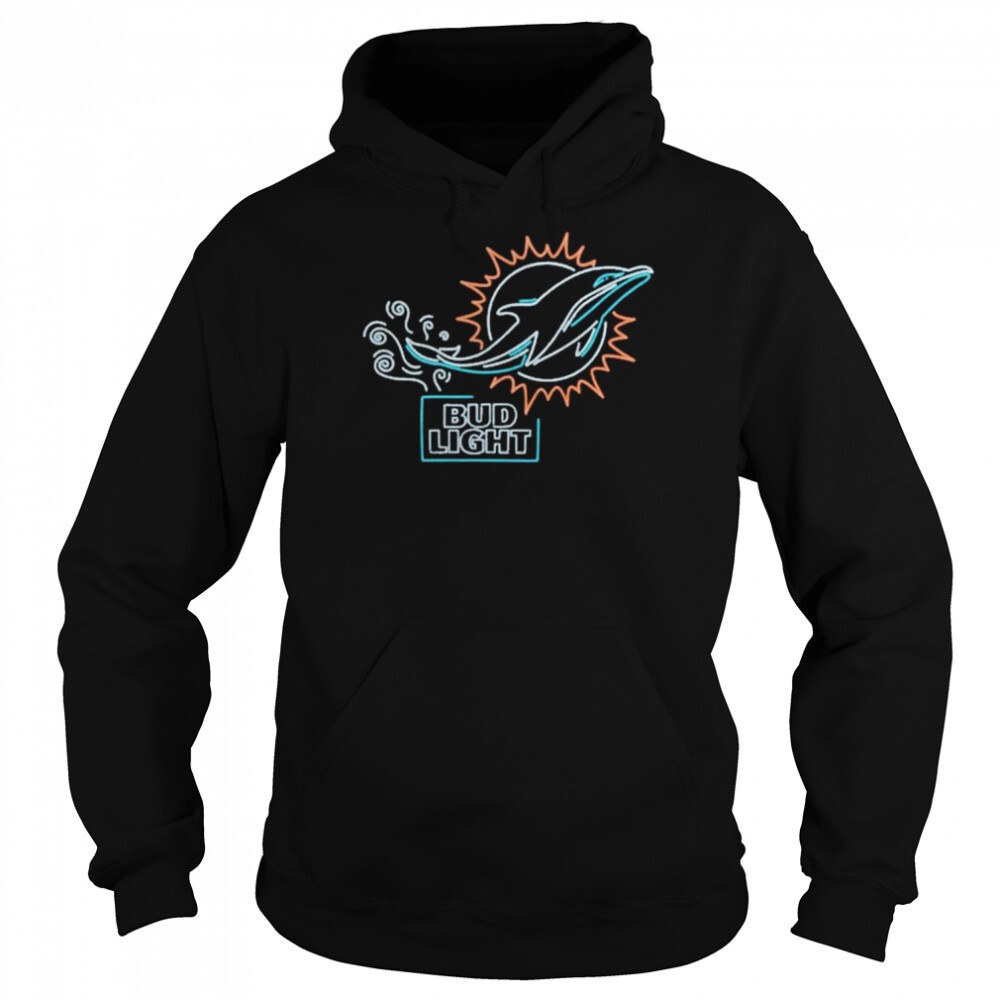 Orange And White Sun Miami Dolphins NFL Bud Light Hoodie Orange And White Sun Miami Dolphins NFL Bud Light Hoodie