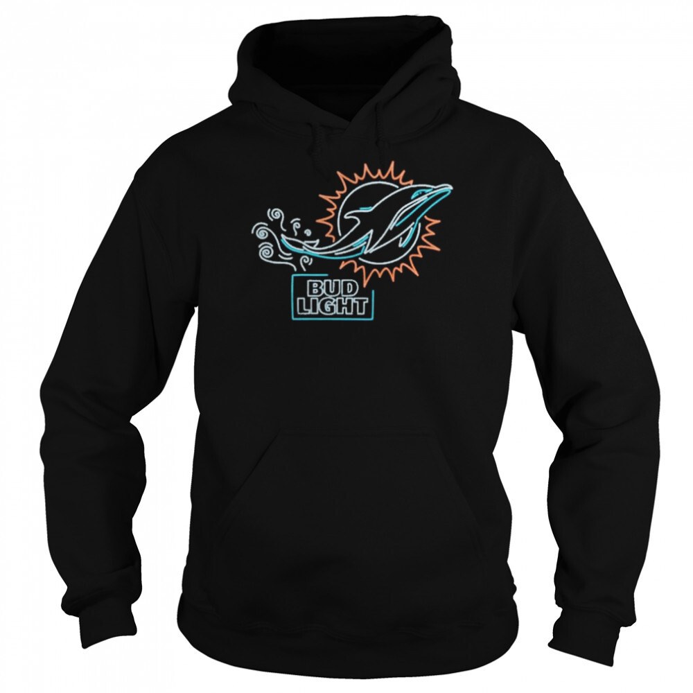 Orange And White Sun Miami Dolphins NFL Bud Light Hoodie