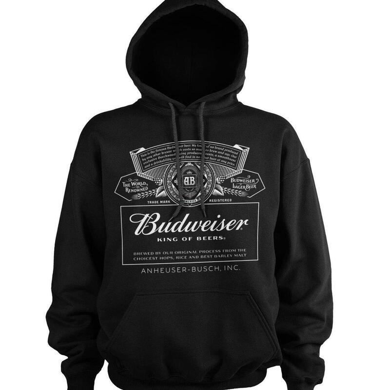Budweiser Hoodie White Logo King Of Beers Budweiser Hoodie White Logo King Of Beers