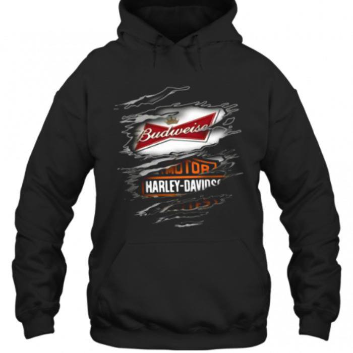 Budweiser Hoodie Motor Harley Davidson Budweiser Hoodie Motor Harley Davidson