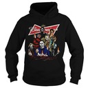 Horror Movie Characters With Budweiser Beer Hoodie Horror Movie Characters With Budweiser Beer Hoodie