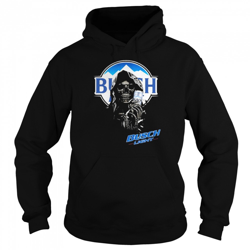 Horror Skull Holding Busch Light Beer Hoodie