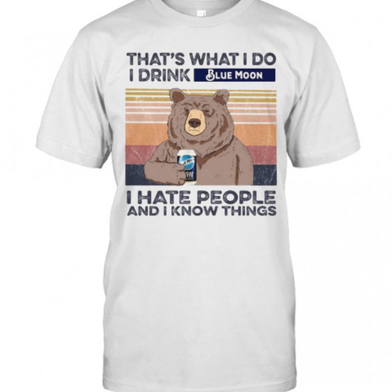 Vintage Bear That’s What I Do I Drink Blue Moon T-Shirt Vintage Bear That’s What I Do I Drink Blue Moon T-Shirt
