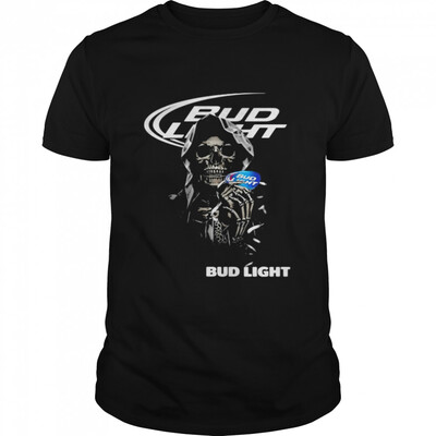 Horror Skull And Bud Light Beer T-Shirt Horror Skull And Bud Light Beer T-Shirt