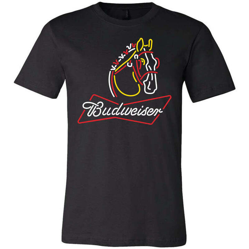 Neon Budweiser Clydesdales T-Shirt Neon Budweiser Clydesdales T-Shirt