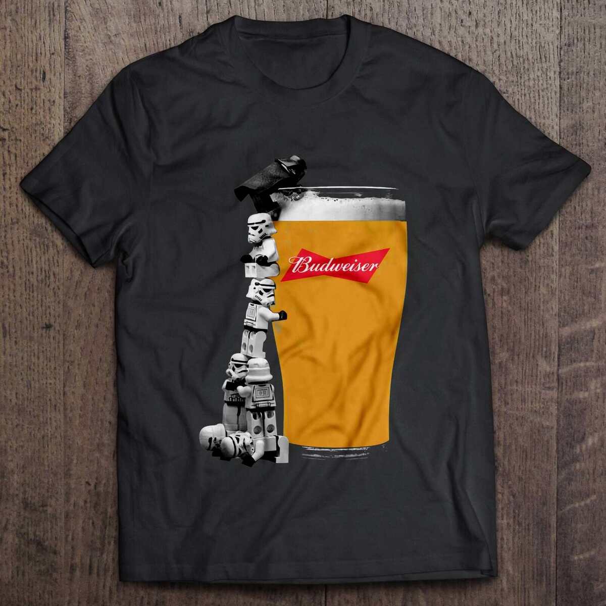Star Wars Darth Vader And Stormtrooper With Budweiser Beer T-Shirt Star Wars Darth Vader And Stormtrooper With Budweiser Beer T-Shirt