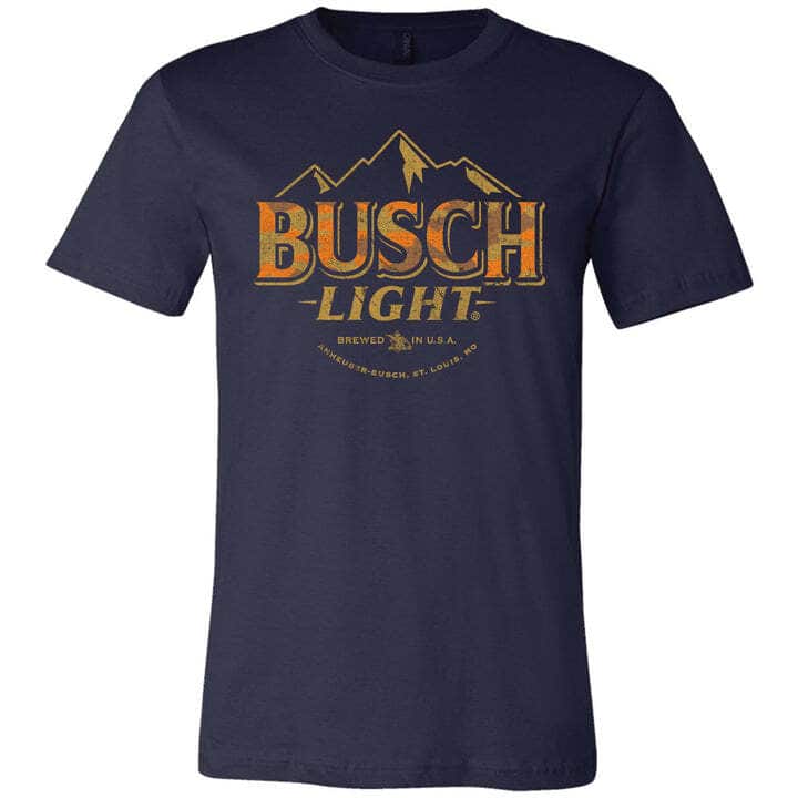 Classic Busch Light Mountains Logo T-Shirt Classic Busch Light Mountains Logo T-Shirt