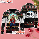 Vintage Bear Loves Busch Latte Ugly Christmas Sweater